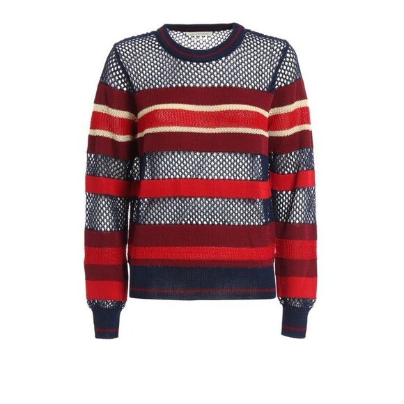 Isabel Marant Etoile Deacon Striped Mesh Sweater Crewneck Size 40 - Picture 10 of 10